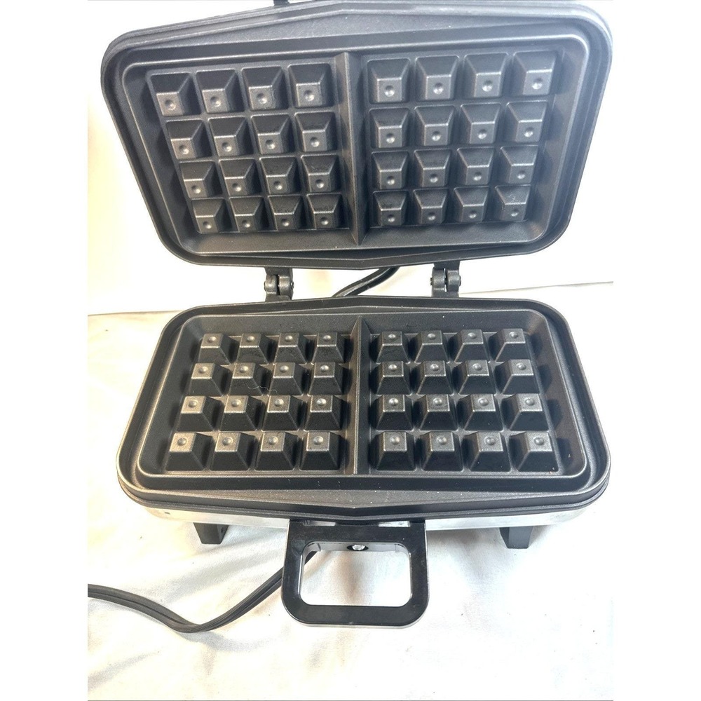 Vintage Vitantonio 550 Belgian Electric Waffle Maker Nonstick Chrome USA Tested! - Picture 5 of 11